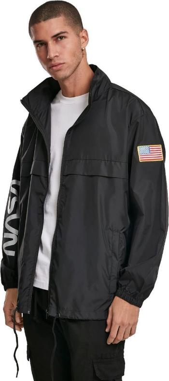 NASA Bunda Worm Logo Nylon Windbreaker Black M