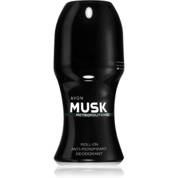 Avon Musk+ Metropolitano guľôčkový deodorant antiperspirant pre mužov 50 ml