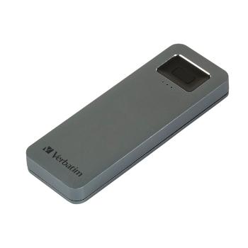 SSD Verbatim 2.5", USB 3.0 (3.2 Gen 1), 1000GB, GB, 1TB, Executive Fingerprint Secure, 53657, šifrovaný(256-bit AES) s čítačkou od
