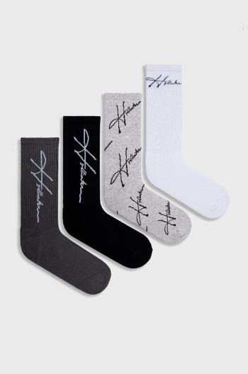 Ponožky Hollister Co. 4-pak pánske, biela farba