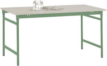 Manuflex BB3011.6011 Odkladací stolík BASIS stacionárny s melamínovou doskou v zelenej farbe Reseda RAL 6011, š xhxv: 10