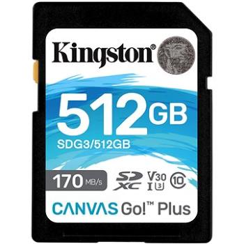 Kingston Canvas Go! Plus SDXC 512GB + SD adaptér (SDG3/512GB)