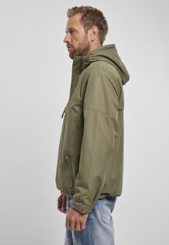 Brandit Fleece Pull Over Windbreaker olive camo - S