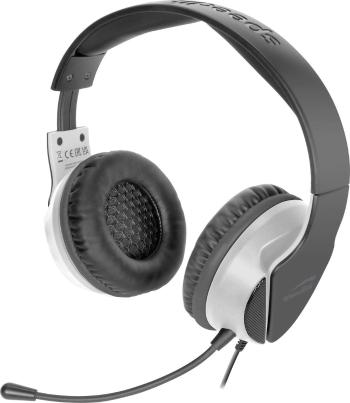 SpeedLink HADOW herný headset jack 3,5 mm káblový cez uši čierna/biela stereo