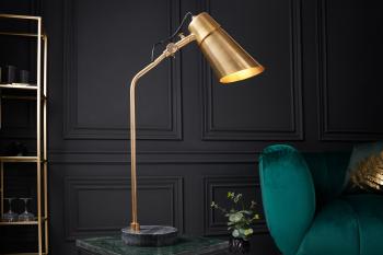 LuxD 26302 Dizajnová stolová lampa Leoma 64 cm zlatá