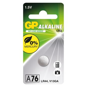 GP alkalická knoflíková batéria A76F (LR44)