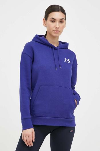 Mikina Under Armour dámska, fialová farba, s kapucňou, jednofarebná