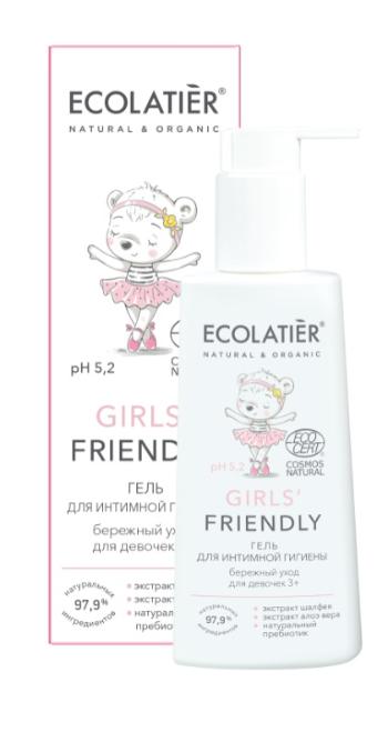 Čistiaci gél na intímnu hygienu pre dievčatá s pH 5,2  - Girls Friendly - EcoLatier Organic Objem: 250 ml