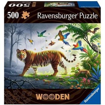 Ravensburger Puzzle 175147 Drevené Puzzle Tiger V Džungli 500 Dielikov (4005556175147)