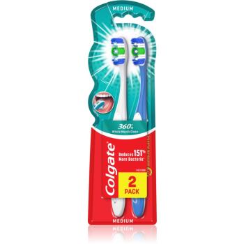 Colgate 360° Whole Mouth Clean zubné kefky medium 2 ks