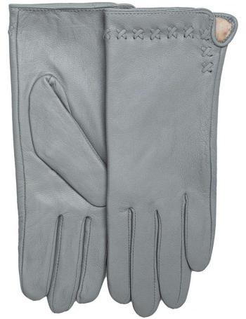 Svetlosivé koženkové rukavice s krížikmi vel. XL