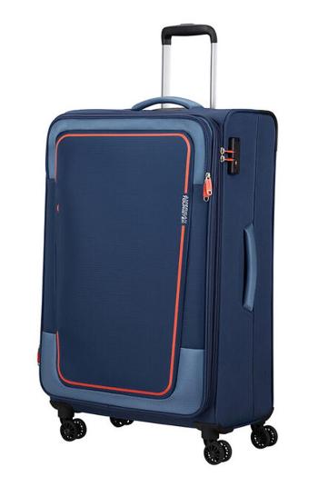 American Tourister Látkový cestovní kufr Pulsonic EXP XL 113/122 l - tmavě modrá
