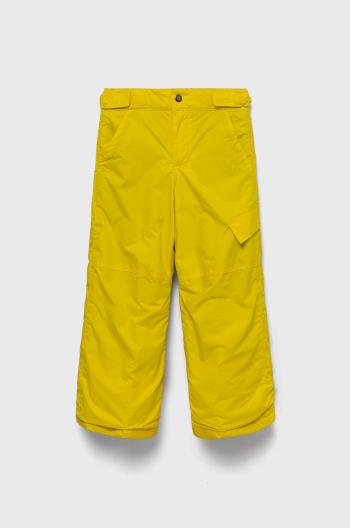 Detské nohavice Columbia žltá farba,