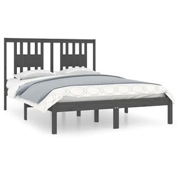 Rám postele sivý masívne drevo 120 × 190 cm Small Double, 3104035