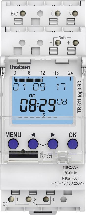 Theben TR 611 top3 RC časovač na DIN lištu  230 V/AC