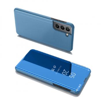 MG Clear View knižkové puzdro na Samsung Galaxy S22, modré