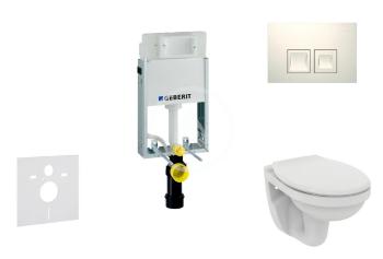 GEBERIT - Kombifix Modul na závesné WC s tlačidlom Delta50, alpská biela + Ideal Standard Quarzo - WC a doska 110.100.00.1 NR4
