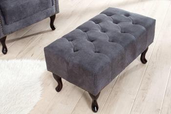 LuxD Taburetka Chesterfield sivá