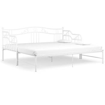 Shumee Rám vysúvacej postele/pohovky biely kovový 90 × 200 cm, 324765