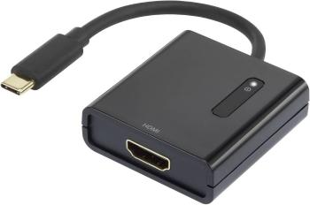 Renkforce RF-4472892 USB / HDMI adaptér [1x USB-C ™ zástrčka - 1x HDMI zásuvka] čierna pozlátené kontakty 15.00 cm