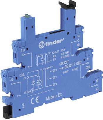 Finder 93.01.3.240 pätice pre relé S úchytným strmeňom, s LED diódou, S EMV odrušením Vhodné pre sériu: Finder rad 34  (