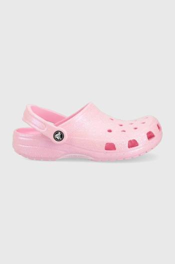 Detské šľapky Crocs ružová farba