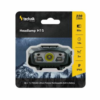 TECHNIK MT-H15 CELOVKA S POGUMOVANIM, CERVENE SVETLO, STROBOSKOP, POWER INDICATOR LED