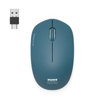 PORT CONNECT WIRELESS COLLECTION, BEZDROTOVA MYS, USB-A A USB-C DONGLE, 2.4GHZ, 1600DPI, SAFIROVA