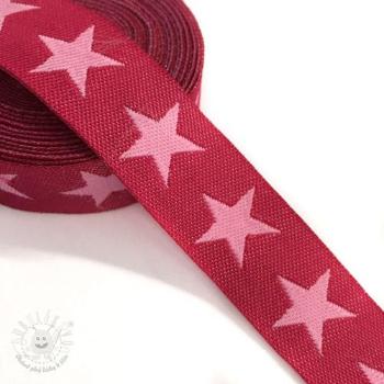 Stuha Stars fuchsia/pink