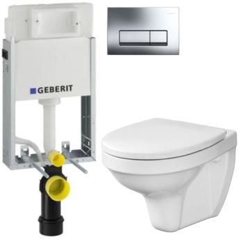 GEBERIT KOMBIFIXBasic vr. chrómového tlačidla DELTA 51 + WC CERSANIT DELFI + SEDADLO 110.100.00.1 51CR DE1