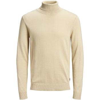 Jack & Jones  JJEEMIL KNIT ROLL NECK NOOS 12157417  Vesty bez rukávov/Cardigany Béžová