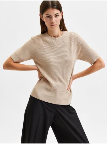 Béžový sveter Selected Femme Elinna