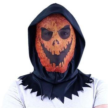Maska tekvica – pumpkin oranžová textilná – halloween (8590687197220)