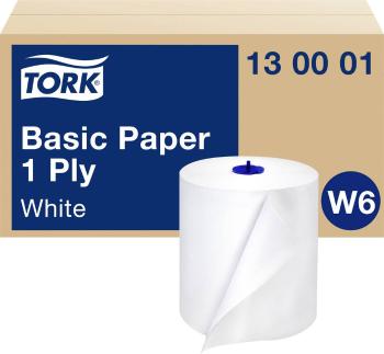 TORK 130001  papierové utierky v roli (d x š) 250 m x 19.5 cm biela  6 Role / balenie 1 sada