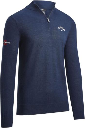 Callaway 1/4 Blended Merino Navy Blue L Sveter