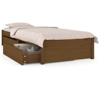Rám postele so zásuvkami medovo hnedý 90 × 200 cm, 3103466