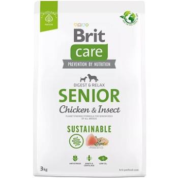 Brit Care Dog Sustainable s kuracím a hmyzom Senior 3 kg (8595602558780)
