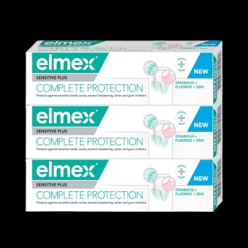 ELMEX Sensitive Plus Complete Protection zubná pasta 3 x 75 ml