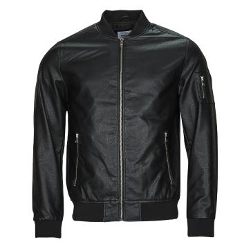 Jack & Jones  JJROCKY PU BOMBER  Bundy Čierna