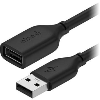 AlzaPower Core USB-A (M) to USB-A (F) 2.0, 2 m čierny (APW-CBAMAF220B)