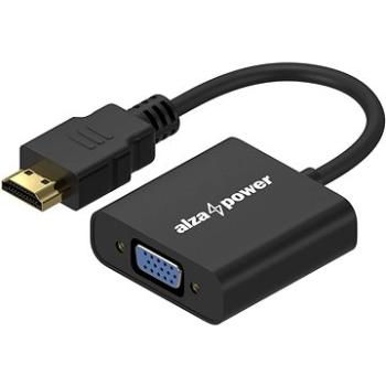 AlzaPower HDMI (M) to VGA (F) with 3,5 mm Jack adaptér matný čierny (APW-ADHDVG02A)