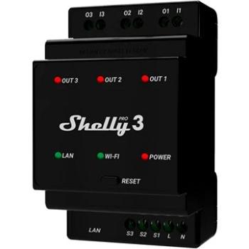 Shelly Pro 3, spínací modul 3× 16A na DIN lištu, WiFi, LAN (SHELLY-PRO-3)