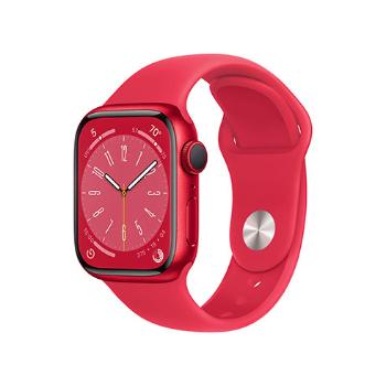 APPLE WATCH SERIES 8 GPS, 41MM RED ALUMINIUM CASE WITH RED SPORT BAND - REGULAR MNP73CS/A