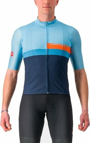 Castelli A Blocco Jersey Baby Blue/Scarlet Lava-Niagara Blue-Belgian Blue S