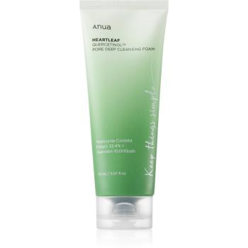 Anua Heartleaf Quercetinol Pore Deep Cleansing Foam hĺbkovo čistiaca pena pre mastnú a zmiešanú pleť 150 ml