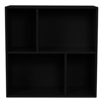 Čierna nástenná knižnica Tenzo Z Cube, 70 x 70 cm