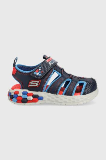 Detské sandále Skechers Mega Splash 2.0 tmavomodrá farba