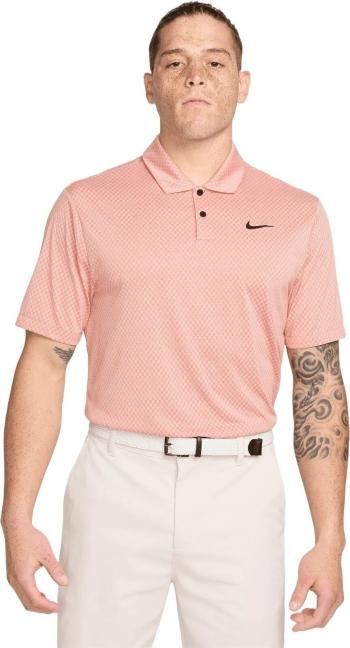 Nike Dri-Fit Tour Jacquard Mens Light Madder Root/Guava Ice/Black M Polo košeľa