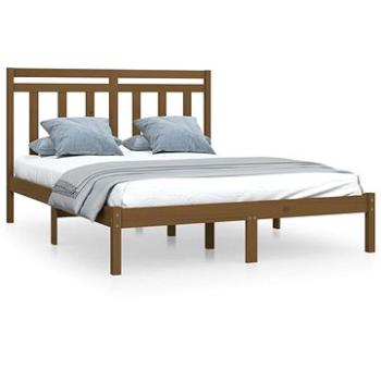 Rám postele medovo hnedý masívne drevo 135 × 190 cm Double, 3105228