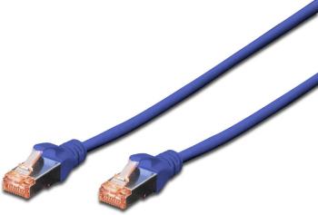 Digitus DK-1644-100/B RJ45 sieťové káble, prepojovacie káble CAT 6 S/FTP 10.00 m modrá tienenie pletivom, bez halogénov,